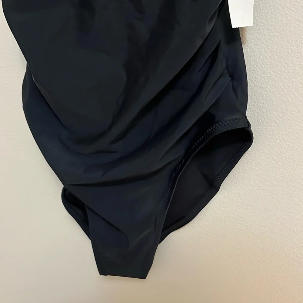 NWT Old Navy one piece swim suit XS black neutral swimwear beachwear pool resort
